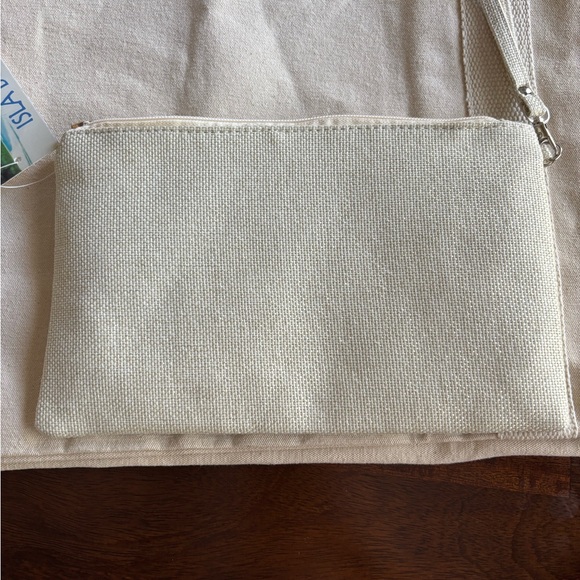 Pouch Set Of Two Cream and Green New - Picture 6 of 9